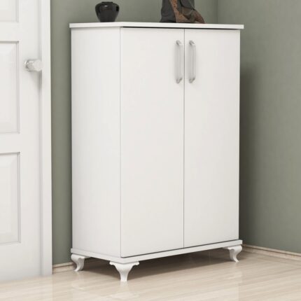 Bimossa R6040 Beyaz Ayakkabılık Çok Amaçlı Raflı Düzenleyici Dolap 100 cm - Görsel 2