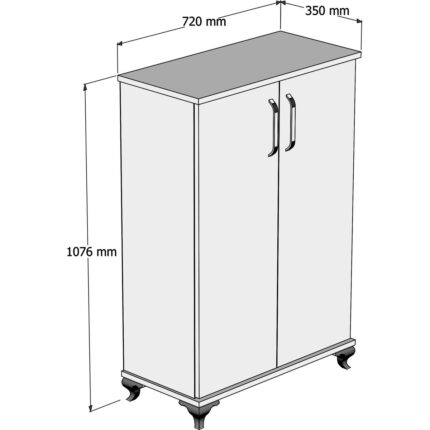 Bimossa R6040 Beyaz Ayakkabılık Çok Amaçlı Raflı Düzenleyici Dolap 100 cm - Görsel 4