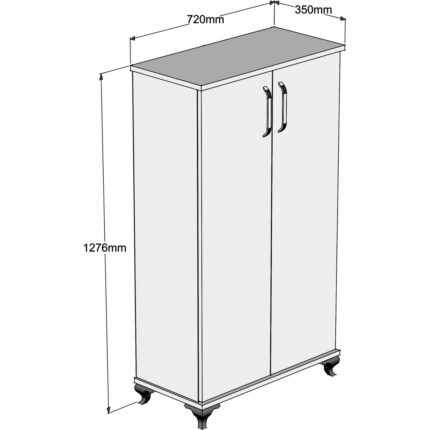 Bimossa R7030 Ceviz - Beyaz Ayakkabılık Çok Amaçlı Raflı Düzenleyici Dolap 120 cm - Görsel 4