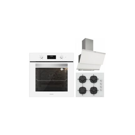 Silverline Beyaz Ankastre Set Classy Beyaz 60 cm Davlumbaz - CS5335W01 Beyaz Ankastre Ocak - B06502W01 Beyaz Ankastre Fırın