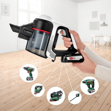 Bosch BCS61113 18V Şarjlı Dikey Süpürge – Hafif Kompakt Tasarım, HEPA ve Siklon Filtre ile Güçlü Temizlik - Görsel 3