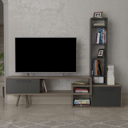 Lagomood Manzara Tv Ünitesi Tv Sehpası Ceviz - Antrasit