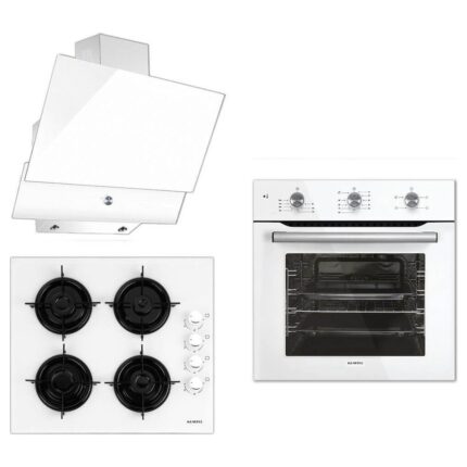 Kumtel Kristal Beyaz Ankastre Set ( B66S2 Fırın - KO-40TAHDF Ocak - DA6-830 Davlumbaz )