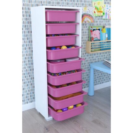 Remaks 9 Sepetli Oyuncak Dolabı Çok Amaçlı Dolap - Pembe