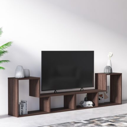 Ruum Store Legon Modüler Tv Ünitesi Kitaplık Orta Sehpa Ceviz - Görsel 2