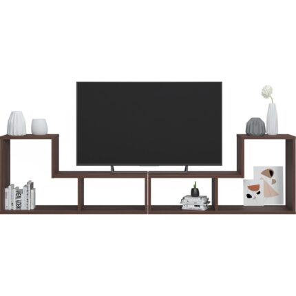 Ruum Store Legon Modüler Tv Ünitesi Kitaplık Orta Sehpa Ceviz - Görsel 3