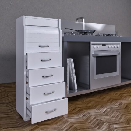 For Home Fora Home Pandora Ekmek Dolabı Ekmeklik Kiler Dolabı Çok Amaçlı Dolap - Görsel 3