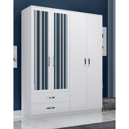 Metalia Gm 071 Novado 4 Kapılı 2 Çekmeceli Aynalı Gardrop Dolap - Görsel 2