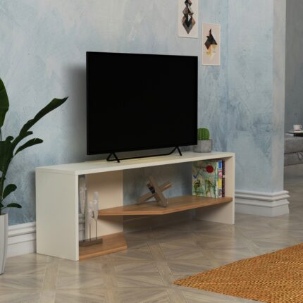 Lagomood Vega Tv Ünitesi Tv Sehpası Beyaz Meşe - Görsel 4