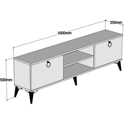 Ferniso Mobilya 160 cm Tv Ünitesi Full Beyaz - Görsel 4