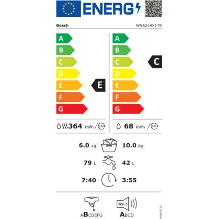 Bosch WNA254X1TR 1400 Devir 10 kg Yıkama / 6 kg Kurutmalı Çamaşır Makinesi - Görsel 5