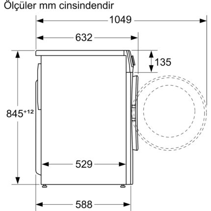 Profilo CGA242X1TR C Enerji Sınıfı 9 kg 1200 Devir Çamaşır Makinesi - Görsel 3
