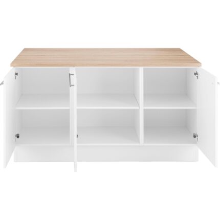 T Designo MDF Suntalam Mutfak Dolabı 150x40x85 cm Tezgahlı Modern Depolama ve Hazırlık Ünitesi - Görsel 3