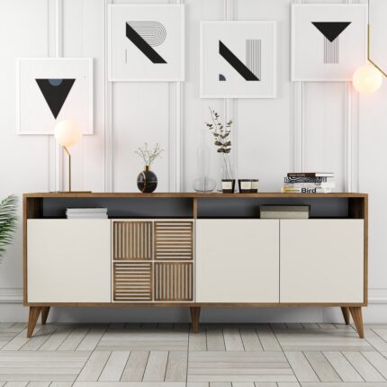 Variant Mobilya Variant Milan 3 Lü Salon Takımı - Ceviz / Krem - Görsel 3