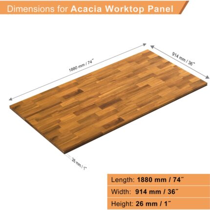 INTERBUILD REAL WOOD Acaciafsc Panel, 1880X914X26 Mm, Altın Tik - Görsel 5