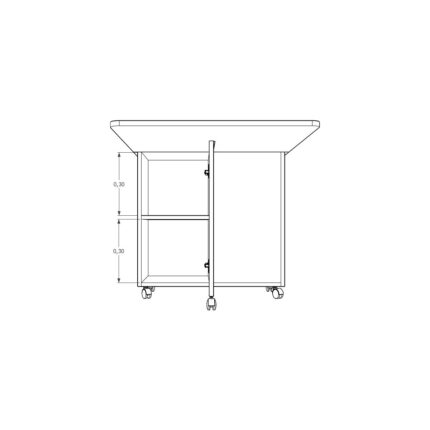 Asra Trend MDF Katlanır Mutfak Yemek Çalışma Masası, Beyaz, 155×75×70 cm, KM-12 - Görsel 3