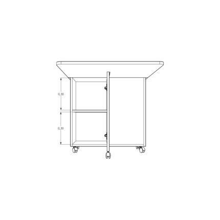Asra Trend MDF Katlanır Mutfak Yemek Çalışma Masası, Beyaz-Petra, 155×75×70 cm, KM-11 - Görsel 4