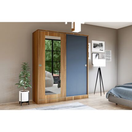 Metalia Gm 345 Sedef 2 Kapılı Sürgülü Aynalı Gardrop - Görsel 2