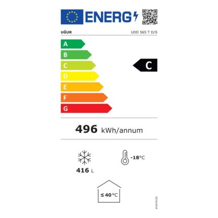 Uğur UDD 565 T D/s 416 Lt Sandık Tipi Derin Dondurucu - Görsel 3