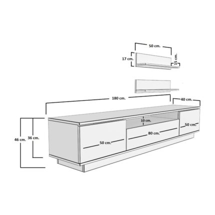 Decoraktiv Trendstyle 4s Mdf Tv Ünitesi Tv Sehpası Parlak Beyaz - Görsel 3