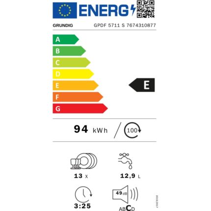 Grundig Gpdf 5711 S 5 Programlı Bulaşık Makinesi Silver - Görsel 5