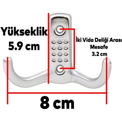 Badem10 Noktalı Askı Portmanto Vestiyer Duvar Dolap Elbise Askısı Mobilya Askılığı Metal Askı (100 Adet) - Görsel 5