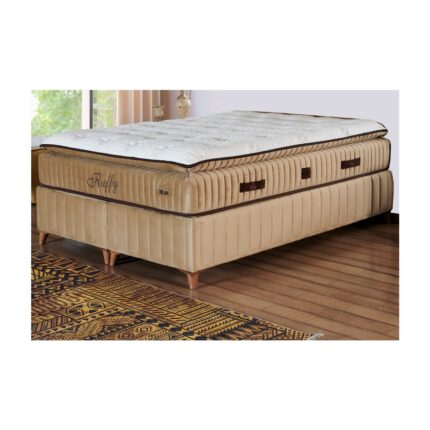 Tutku Yatak Fluffy Pedli Torba ve Mini Paket Yaylı Omurga Destekli Yatak Seti Yatak+Baza+Başlık 100X200 cm - Görsel 2