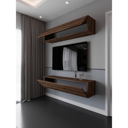Myniture Home & Living Duvara Monte Tv Sehpası Ceviz S6203-2 - Görsel 2