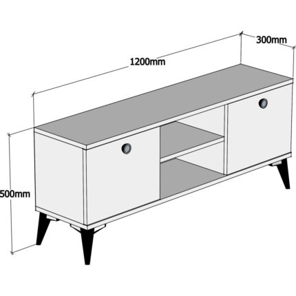 Ferniso Mobilya 120 cm TV Ünitesi Dut - Görsel 2
