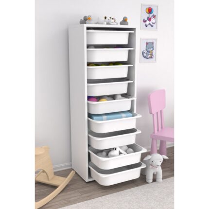 Pratico Mobilya Pratico 9 Sepetli Dolap Çok Amaçlı Dolap 125 cm - Görsel 2