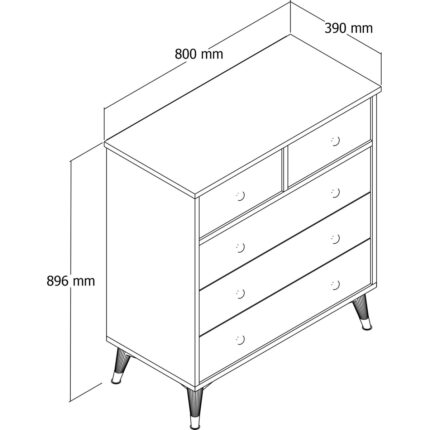Moxen Mobilya S13 Çam- Şifonyer - Görsel 4