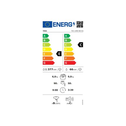 Teka TK3 1490 Solo 1400 Devir 9 kg Yıkama/ 6 kg Kurutmalı Çamaşır Makinesi - Görsel 3