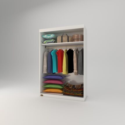 Kenz Life Kenzlife gardırop sürgülü kapaklı kapılı karanfil120 byz gardolap dolap - Görsel 3