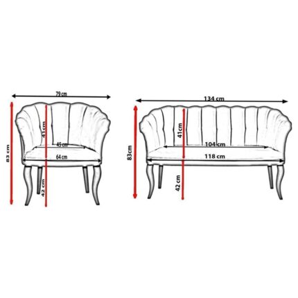 Trend Yolla Gelsin Balkon, Salon, Ofis, Cafe Koltuk Takımı 2+1+1 Papatya Çay Seti - Görsel 3