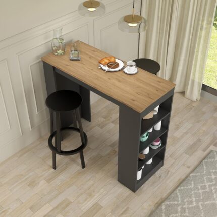 Bimossa L1030 Falez Bar Masası Antrasit-Sepet - Görsel 3
