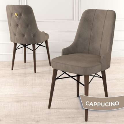Canisa Concept Pare Serisi, Sandalye, 4 Adet Sandalye, Ceviz Gürgen Ayak - Görsel 2