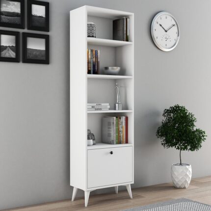 Ferniso Art Ofis Çocuk Çalışma Odası Salon Kitaplık Kapaklı Kitap Dosya Rafı