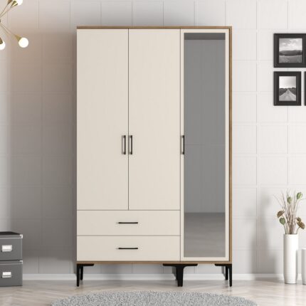 Variant Mobilya Kumsal 3 Kapılı (Rt) Gardrop - Lidya / Krem - Görsel 2