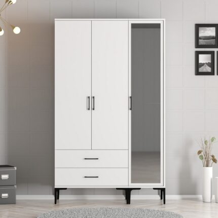 Variant Mobilya Kumsal 3 Kapılı (Rt) Gardrop - Beyaz / Beyaz - Görsel 2