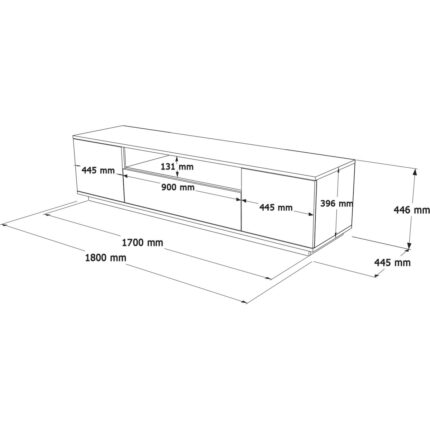 Robin Home Loft Tv Ünitesi Orta Sehpa 2'li Set Çam-Beyaz - Görsel 4