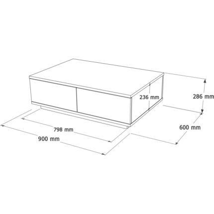 Robin Home Loft Tv Ünitesi Orta Sehpa 2'li Set Çam-Beyaz - Görsel 5