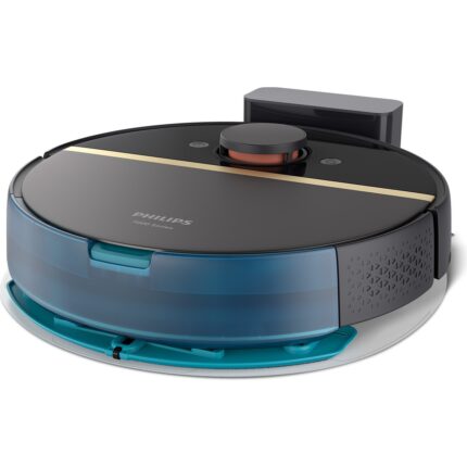 Philips XU7000/01 7000 Serisi HomeRun Aqua Islak Kuru Robot Süpürge, Sarj istasyonlu, Koyu Siyah ve Altın Sarısı,