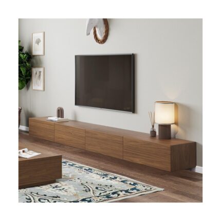 Joy Dizaynn Joy Tv Ünitesi Tv Sehpası Alt Modül Ceviz 240 cm Mdf - Görsel 2