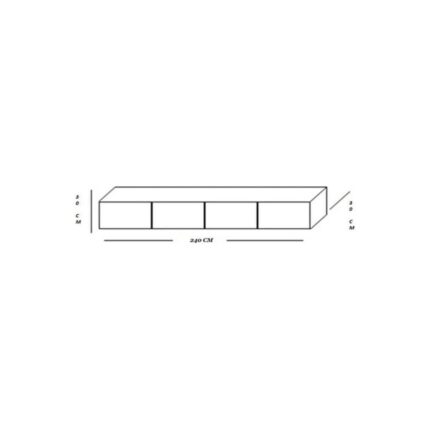 Joy Dizaynn Joy Tv Ünitesi Tv Sehpası Alt Modül Ceviz 240 cm Mdf - Görsel 4