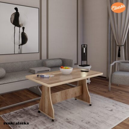 Eliusta Mdf Tekerlekli Yemek Masası - Görsel 3