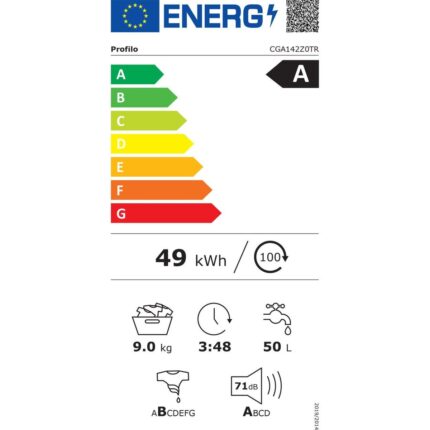 Profilo CGA142Z0TR A Enerji Sınıfı 9 kg 1200 Devir Çamaşır Makinesi - Görsel 4