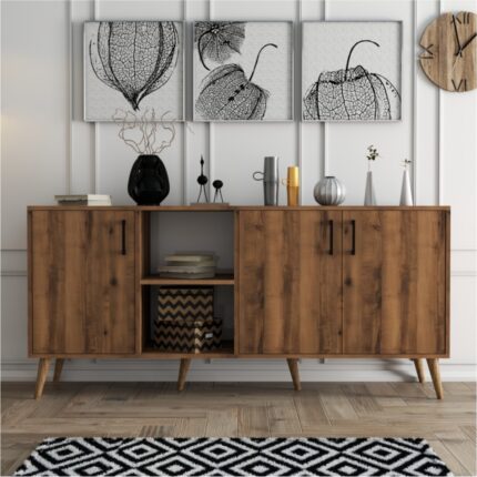 Mezza Exxen Ahşap Ayaklı Modern Konsol 1622