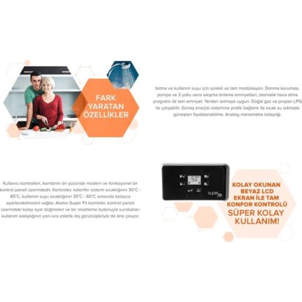 Alarko Super Fit SUF 24 Premiks Tam Yoğuşmalı Kombi(Baca Dahil) - Görsel 5