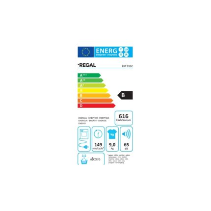 Regal KM 9102 B Enerji Sınıfı 9 kg Kondenserli Kurutma Makinesi - Görsel 2