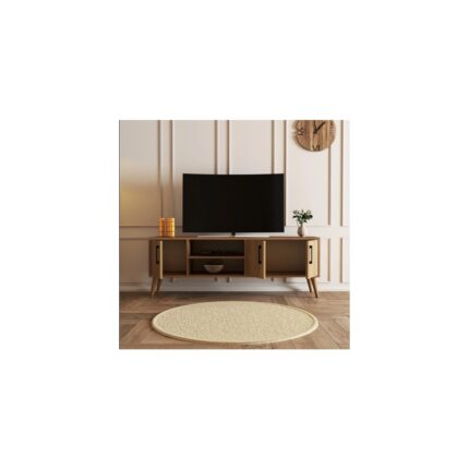 Mezza 1586 Exxen 150 cm Ahşap Ayaklı Tv Ünitesi Sepet Rengi - Görsel 4